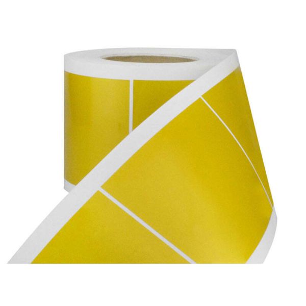 Custom Yellow Thermal Barcode Paper Roll Adhesive Sticker 58mm