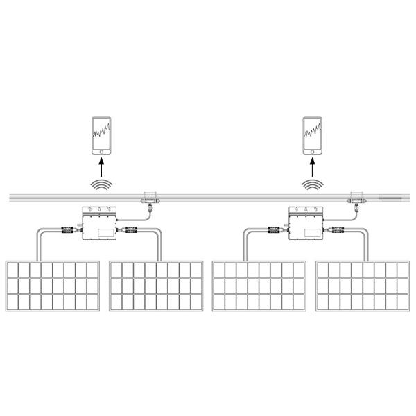 HP Home Use Power Micro Inverter Hybrid Off-Grid Single Phase WiFi MPPT 60Hz AC Energy System Grid Tie Feature for Balcony Solar