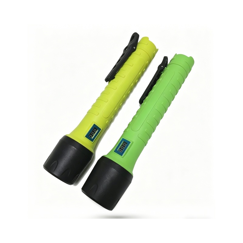 GL-T666(A) Rechargeable LED Inspection Flashlight IP68 Waterproof Industrial Torch with Digital Power Display