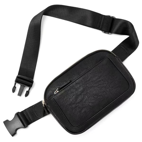 NEW CROSS-BORDER CROSSBODY FANNY PACK WITH ADJUSTABLE STRAPS FAUX LEATHER FOR WOMEN