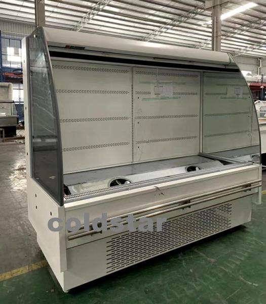 Supermarket Front Open Vertical Cooler Air Curtain Food Refrigeration Display Storage Chiller