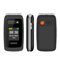 UNIWA V202T Noir Vieille personne Smartphone 1450mAh Bouton SOS haute résistance