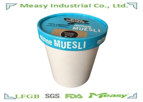 Eco friendly disposable soup bowls , paper food storage containers Matching Paper Or Plastic Lid