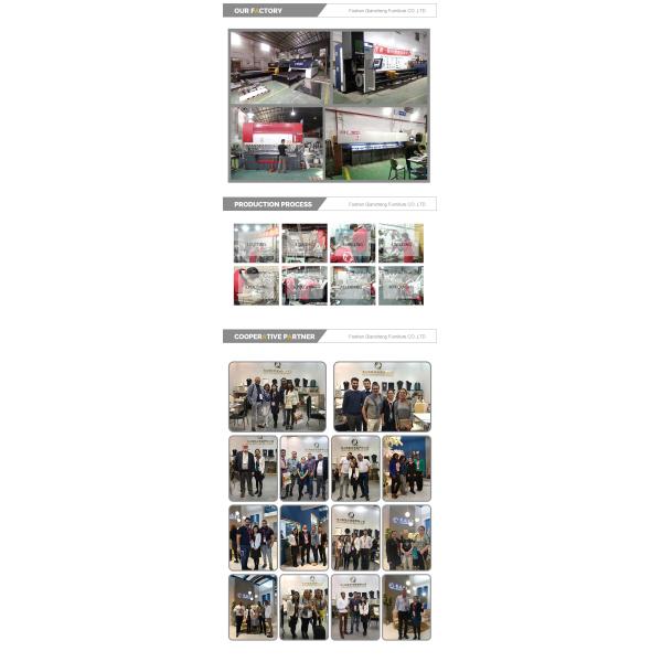 Qiancheng стеклянные верхние SS утешает ноги нержавеющей стали золота таблицы