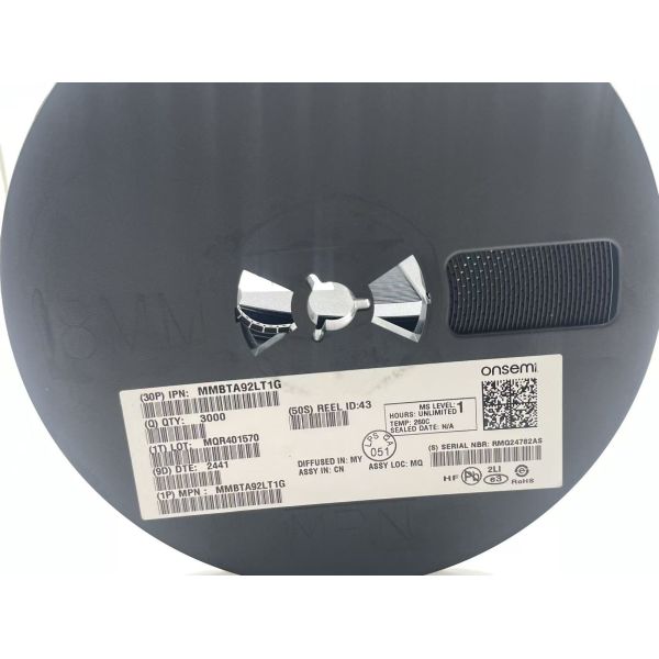 MMBTA92LT1G PNP transistor 300V VCEO 500mA Ic SOT-23 high voltage low saturation fast switching for telecom and industrial