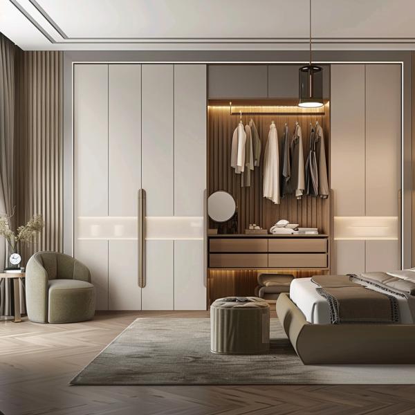 Economical Modern Bedroom Furniture Wardrobe with Storage Build In Closet Home Wardrobe Furniture