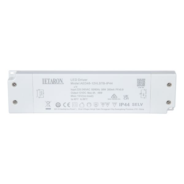 48W IP44 LED Driver 24VDC Super Slim LED Light Driver With TUV Certification