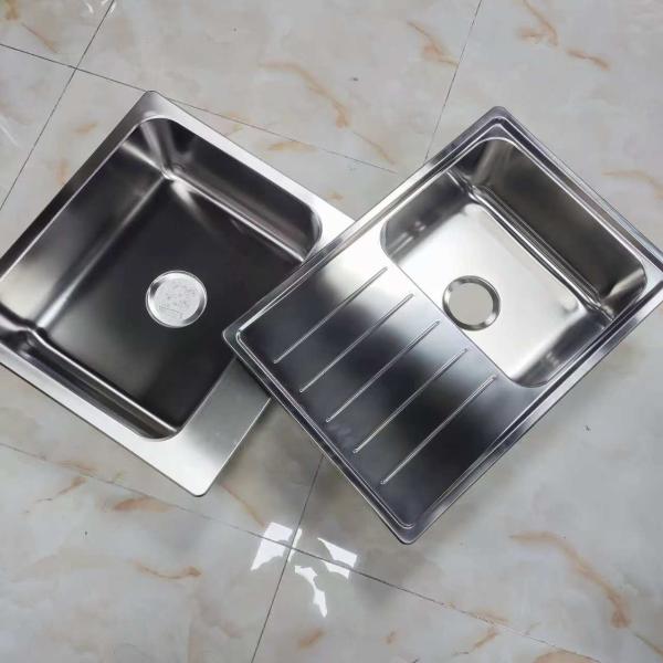 304 Stainless Steel Double Bowl Kitchen Sink with Drainer