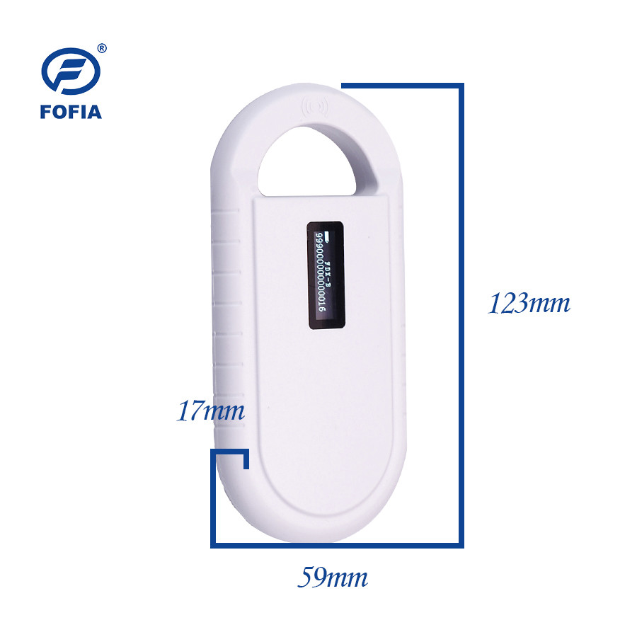 24/7 OLED Animal ID Microchip Scanner Reader 134.2KHz с английским языком работы