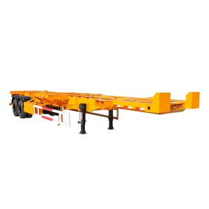 ABS Anti-Lock Braking System Skeleton Semitrailer for Container Transport 45 20 40 FT Container Trailer Heavy-Duty Low Bed Trailer with Anti-Lock Braking System
