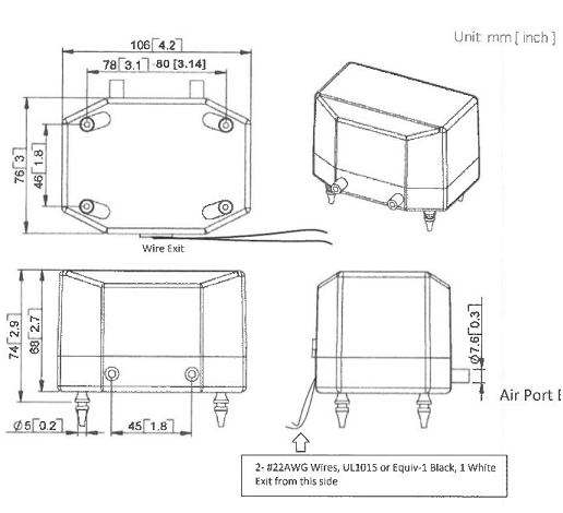 Медицинский дозируя электрический пневматический насос воздушного шара с алюминиевым телом