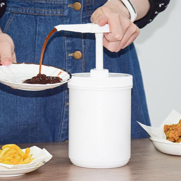Круглый насос распределителя кетчуп HDPE 1250ml Conatiner не разливает тип квадратной головки
