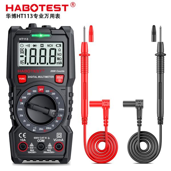 Habotest HT113 Manual Digital Multimeter with Low Input Impedance for Household Use and ABS Material Construction