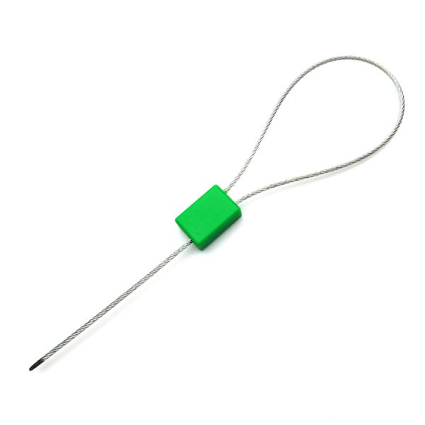 Orange 1.8 mm Cable Diameter Security Wire Seal with 1.53 KN Tensile Strength and Pull Tight Locking Mechanism