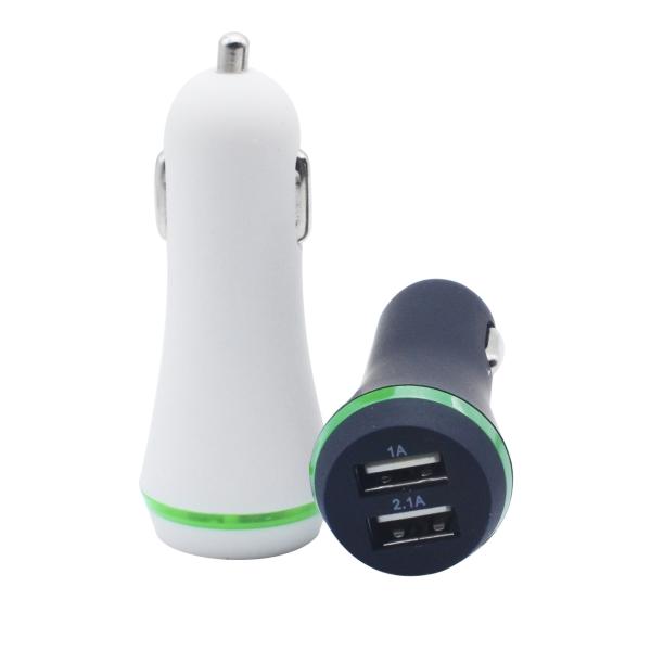Shenzhen Universal Dual Ports Quick USB Car Charger Double USB Fast Car LED Luminous car charger