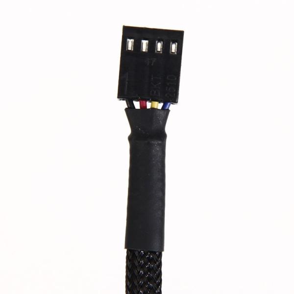 Fan female to Fan Female cable extension 60cm long Blac k colour.