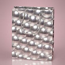 3D Bubble Embossed Jewelry Gift Bags Flat Paper Handle Durable For Promotion