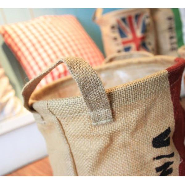 Panier sale de seau de vêtements de tissu de coton de blanchisserie de panier d'enfants pliables imperméables de bébé