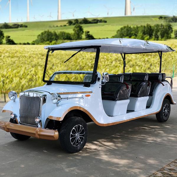 Vintage Electric Golf Cart 4 Seater Vehicle with 7-9h Charge Time and 30km/h Max Speed