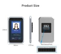 Contrôle d'accès biométrique 1280 x de dispositif de reconnaissance des visages sans fil d'IP65 AI résolution 800