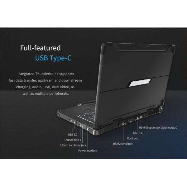 13.3 Inch Windows 10 Intel Industrial Rugged Laptop HDMI 1920x1080