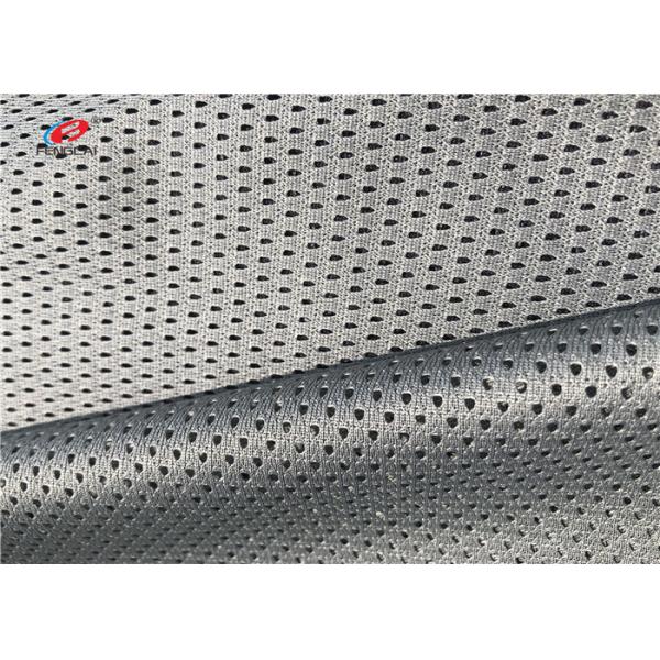 Большая ткань сетки Спорцвеар черноты отверстия, протягиванная атлетическая ткань одеяния