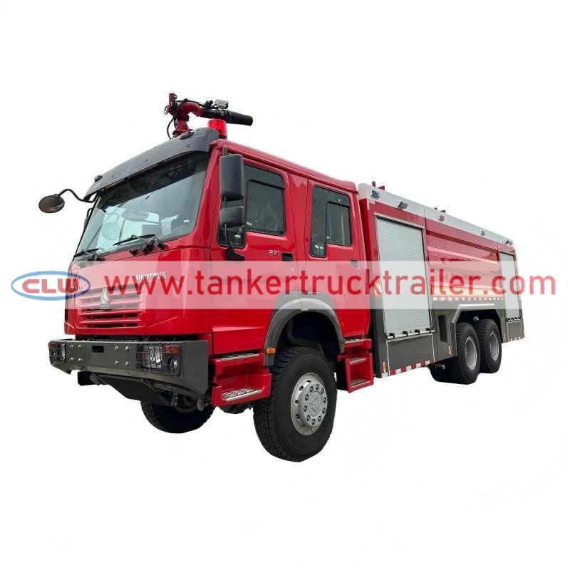 HOWO 6X6 14CBM Fire Fighting Truck for Long-Distance Fire Suppression