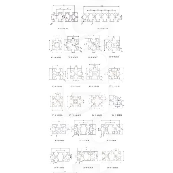 Алюминиевый Промышленный 3030 Профиль из алюминия экструзионный
