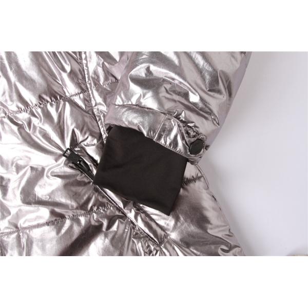 Double Cuff Ladies High Shine Coats And Jackets Clothing 100% Polyester