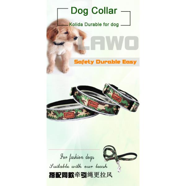 Luxury Pattern Reflective Big 	Nylon Dog Collars Products Pet Accessories Custom Dog Collar