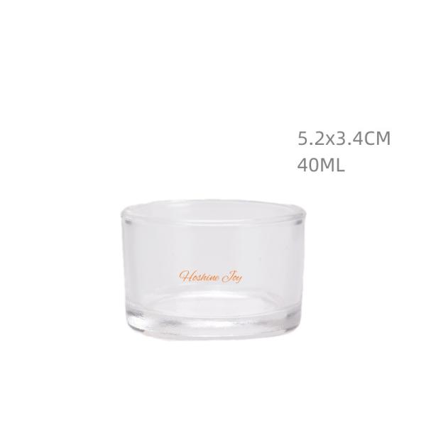 1 polegada de vidro pequeno Votive Candlestick Tealight 40ML Transparente