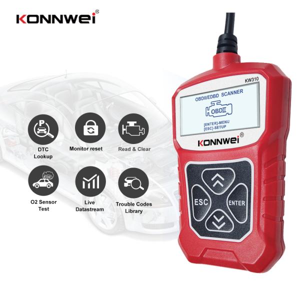 читатель кода KONNWEI недостатка двигателя 0.77W OBDII KW310 для владельцев автомобиля DIY