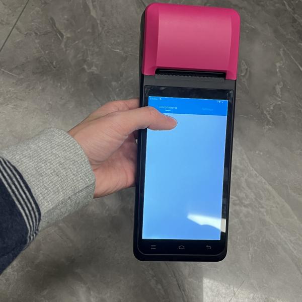 2つのスクリーン POS 端末 Android 3GB RAM 16GB ROM と 58mm プリンタを搭載したシームレスな B2B トランザクションを体験