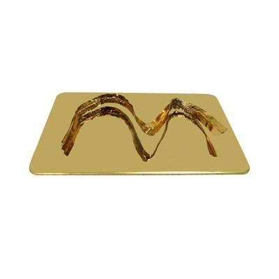 8k Mirror Polished Stainless Steel Sheets Gold Color SS201 SS304 Material