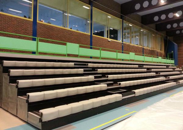 Powered Telescopic Arena Stage Seating With Anatomically Contoured Seat Surface