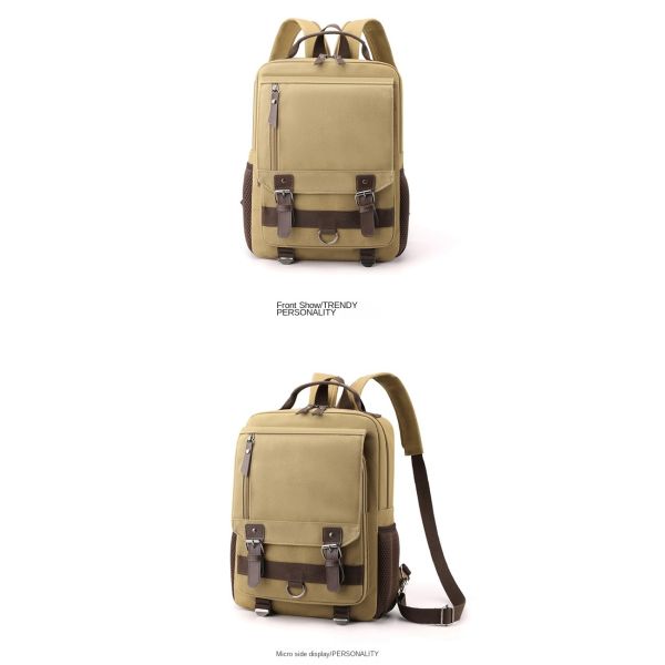 Colefa Double to Single Shoulder Manufacturer Canvas Youth Chest Bag Daypack Commuting Unique Style Multi-compartment Backpack