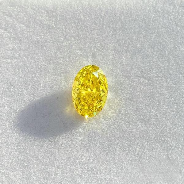 Yellow  Oval Cut 0.5carat- 2.5carat  Lab Grown Diamond HPHT CVD  Diamond Fancy pink Color VVS VS 3EX Loose Diamond IGI Certified