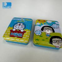 CMYK Impresión de Regalos de lata de lata de metal cuadrado de galletas de lata con tapa fácil de abrir