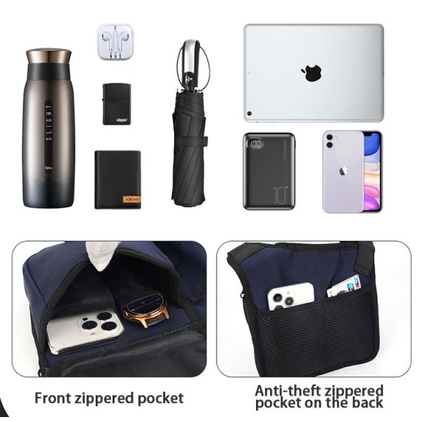 Custom Crossbody Chest Bag With Bottle Holder For Camping Biking Travel Cycling