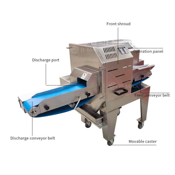 Slice Cooked Meat Function Commercial Meat Slicing Machine Belt Cutter Meat Cutting Machine
