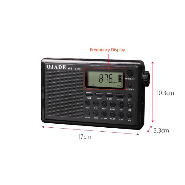 Функция Usb перезаряжаемые FM частоты радио 230g дисплея Multi с ВСПОМОГАТЕЛЬНЫМ Джек