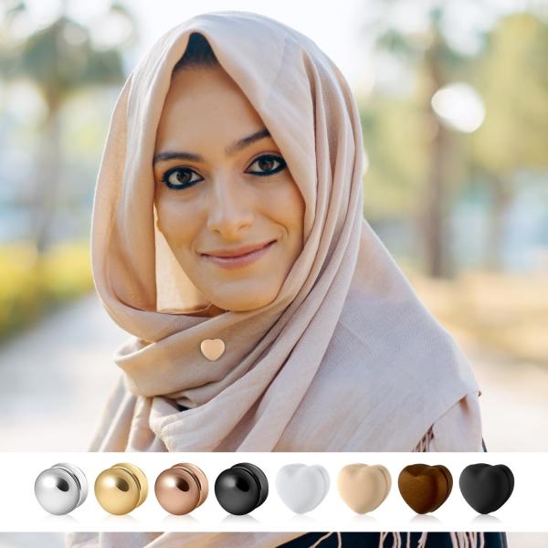8PCS Pinless Magnetic Safety Pins For Cloth Hijab Scarf Head Scarf