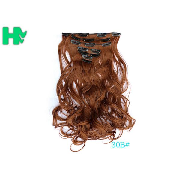 Remy Weft 5A Synthetic Clip In Hair Extensions For Whtie Women 90 Gram - 120 Gram