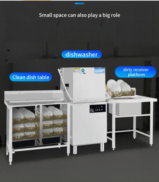 Rinse Restaurant Commercial Dishwasher For Home 6.5KW / 11KW