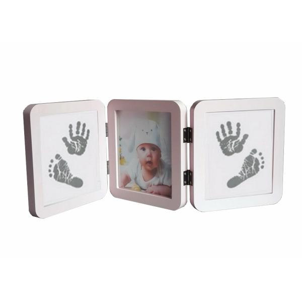 Wooden Baby Hand And Footprint Picture Frame Customized Baby Photo Album