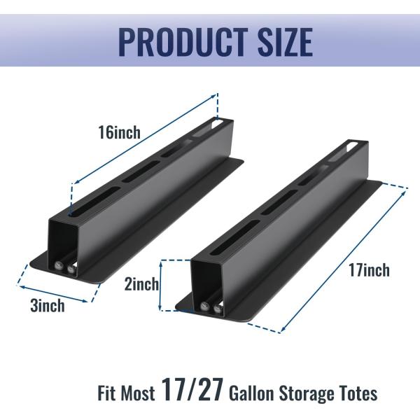 Галон Tote Overhead хранилище контейнера стойка для 3 контейнеров, металлическая организация хранения потолок гараж хранения