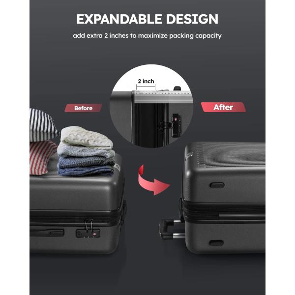 ПК набора багажа вагонетки перемещения 3pcs Unisex продолжает большую емкость