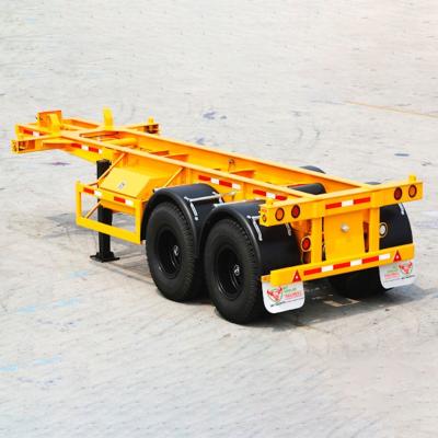                    20FT Heavy Duty Skeleton Semi Truck Trailers for ISO Heavy Container Transit             