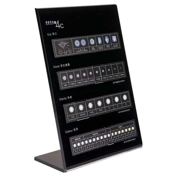 Acrylic Black Diamond 4c Chart Smooth Surface Durable Easy To Use Eco Friendly