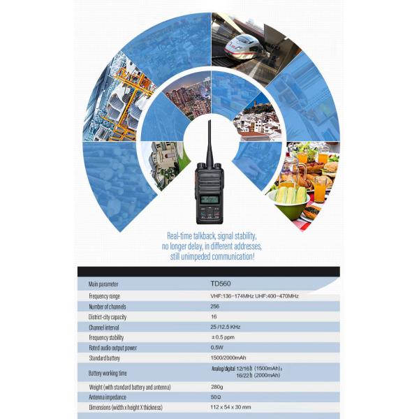 TD560 High Quality Business Digital Walkie Talkie 5W Output Power GMRS Communication